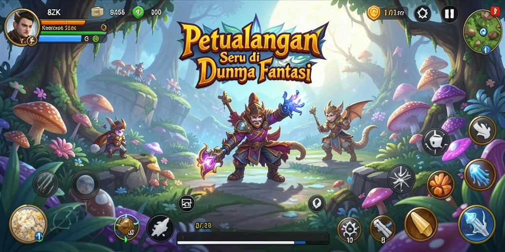 Screenshot mendetail dari gameplay petualangan seru di 8ZK.