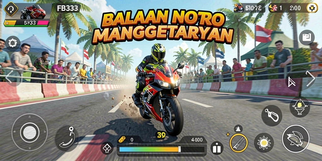 Tampilan gameplay menarik dari balapan motor FB333.