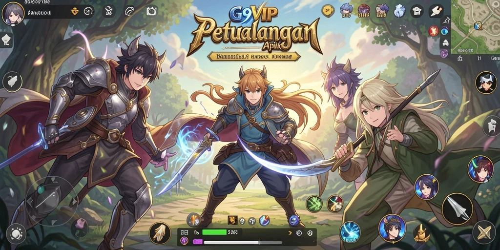 Menampilkan karakter Anime yang beraksi dalam pertempuran seru.