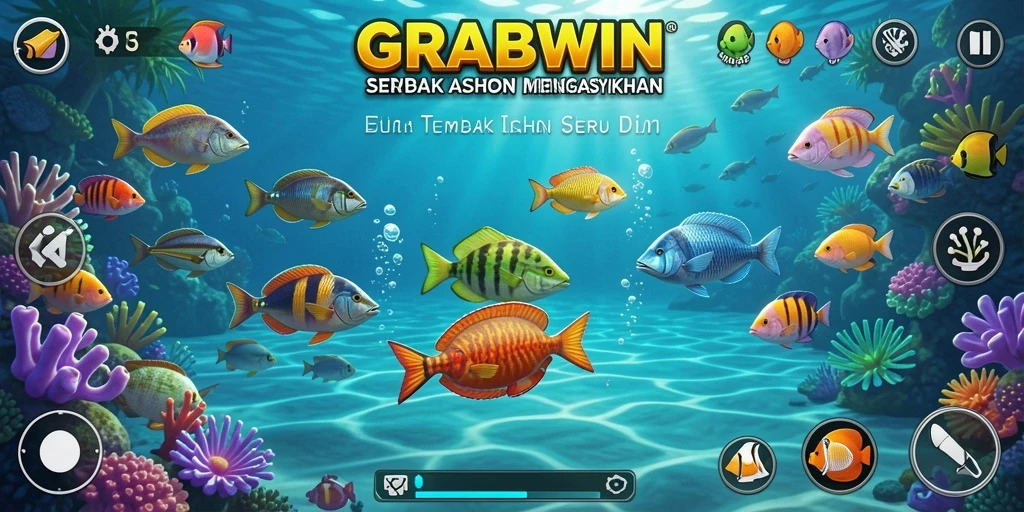 Tampilan permainan <strong>GRABWIN</strong> yang penuh warna dan dinamis.