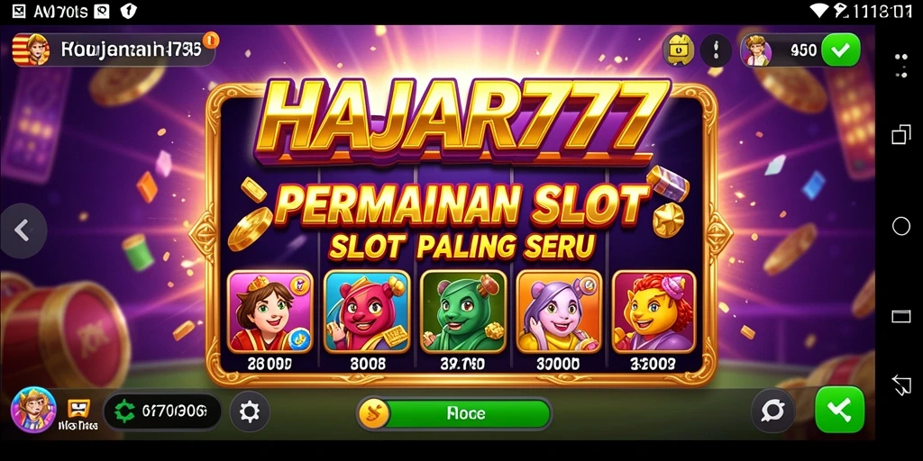Tampilan menarik gameplay slot di HAJAR777.