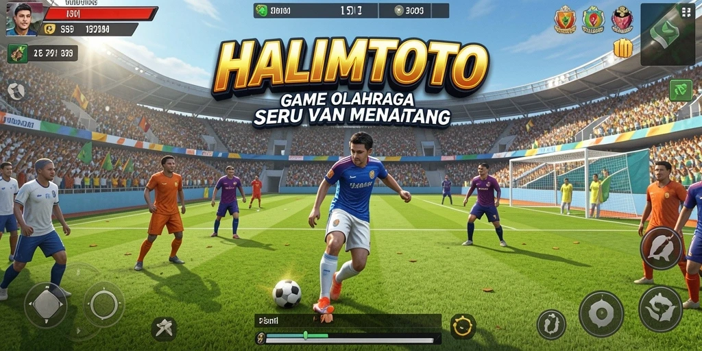 Tampilan menarik dari gameplay HALIMTOTO dengan pertandingan seru.