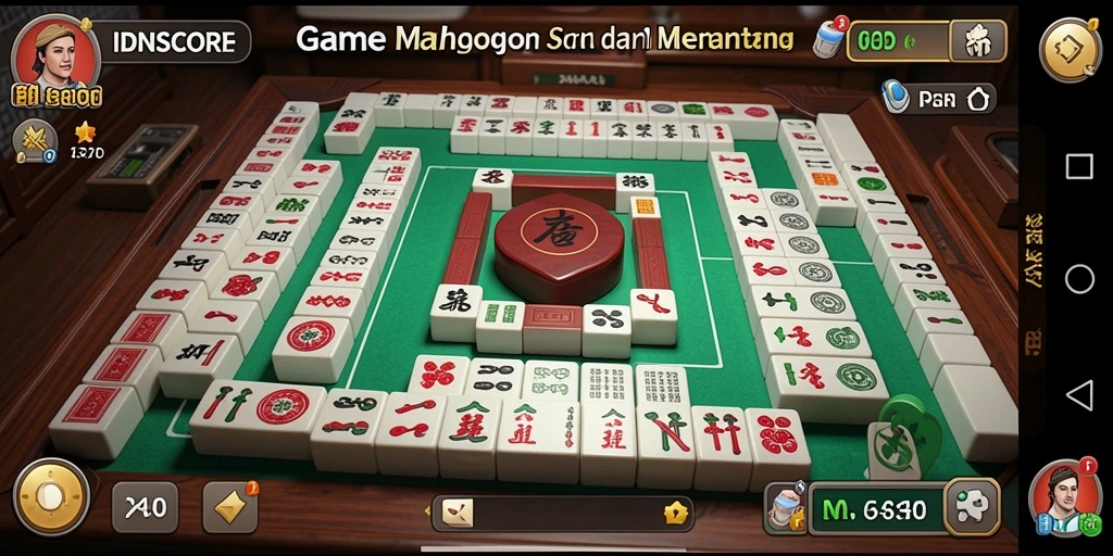 Screenshot IDNSCORE menampilkan aksi gameplay Mahjong yang seru dan menantang.