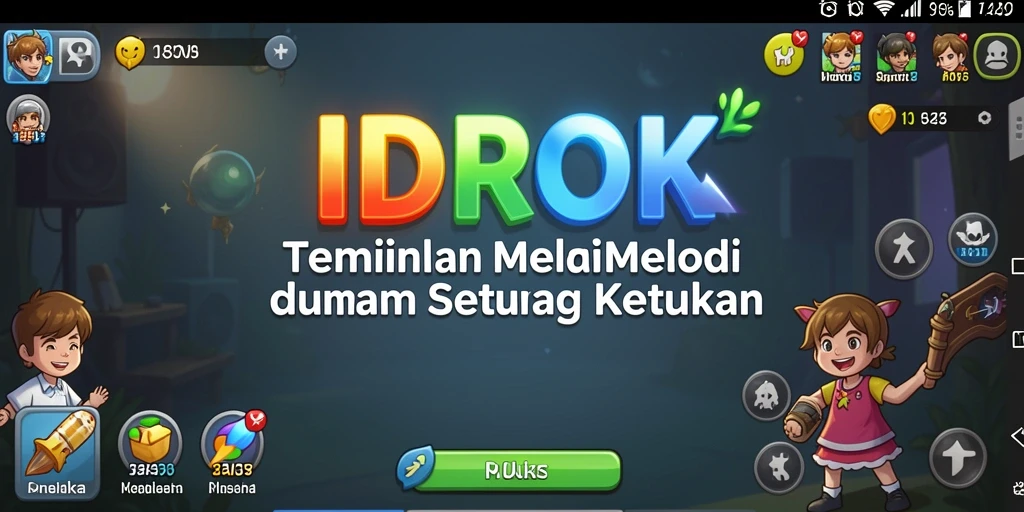 Menampilkan antarmuka <strong>IDROK</strong> saat bernyanyi lagu favorit.