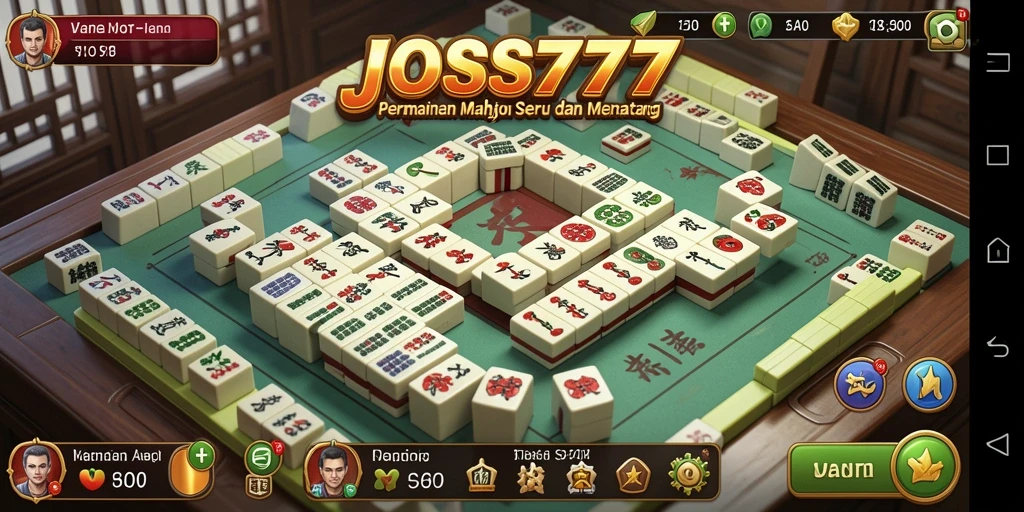 Screenshot utama JOSS777 menampilkan gameplay seru Mahjong.