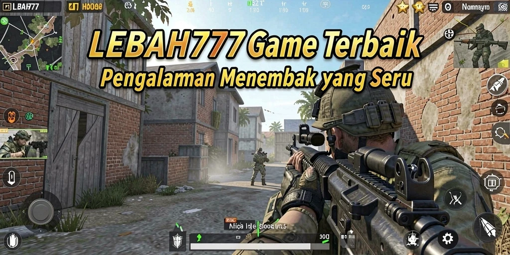 Tampilan gameplay menegangkan dari LEBAH777 dalam aksi FPS.
