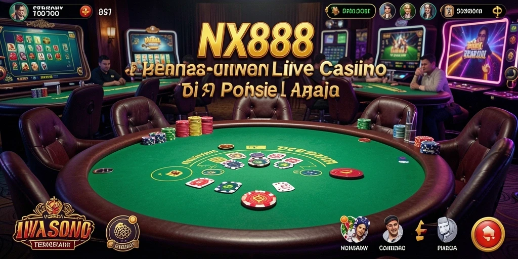Tampilan menarik gameplay Live Casino di NX888 dengan dealer langsung.