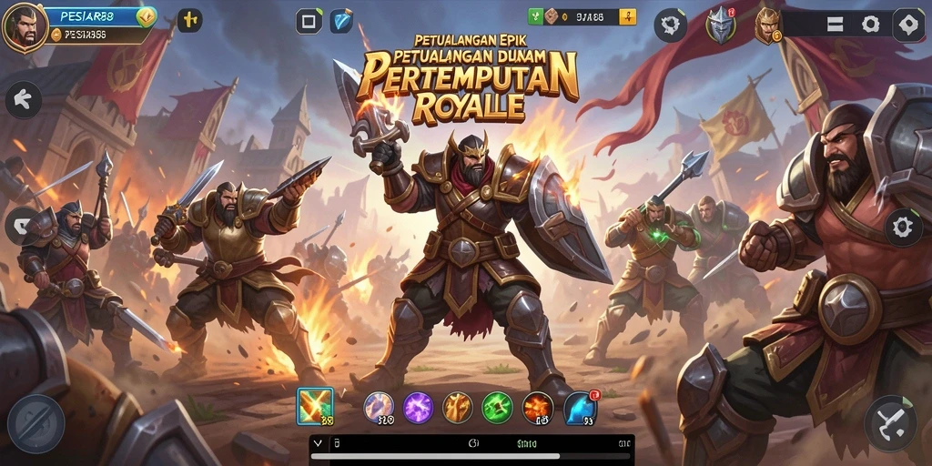 Gameplay PESIAR88 yang seru dan memukau para pemain Battle Royale.