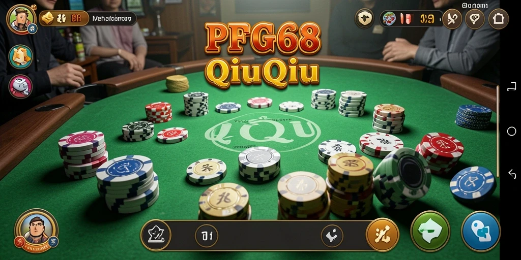 Gamer menikmati permainan QiuQiu yang seru di PGG68.