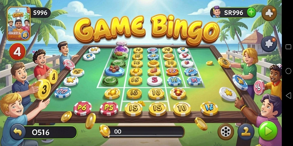 Gameplay seru SR996 yang menunjukkan momen menang dalam Bingo.