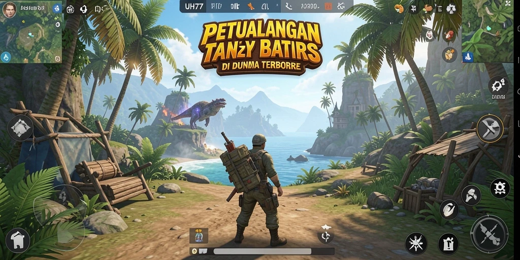 Gameplay UH77 menampilkan suasana petualangan di dunia terbuka yang mendebarkan.